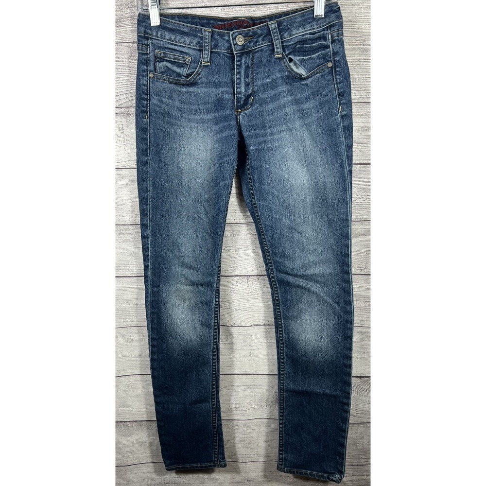 Arizona Jean Co. Super Skinny Low Rise Dark Wash Denim Jeans Size 5 Y2K